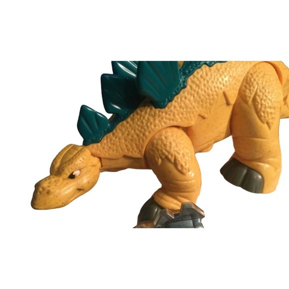 Fisher-Price Imaginext Yellow Green Stegosaurus Dinosaur 2011 Mattel 14.5" Long - Picture 4 of 16